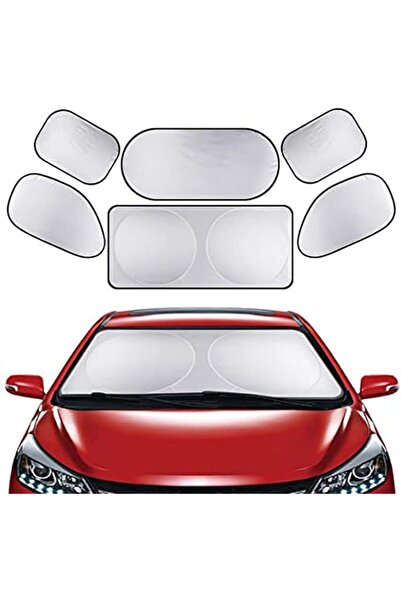 KASTWAVE Windscreen Sun Shade Set Silver Reflective Windscreen Protector Car ...