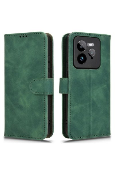OEM Θήκη Πορτοφόλι με Βάση Στήριξης για Realme GT 7 Pro 5G - Πράσινο