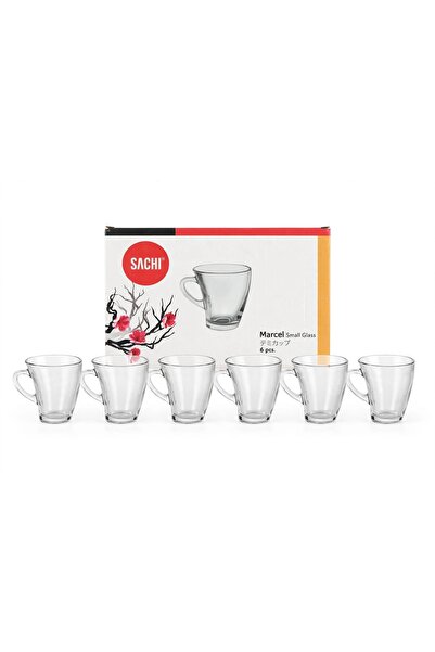 Marcel Small Glass 6'lı Kulplu Cam Çay Bardağı - Japon Minimal Çay Fincanı