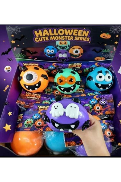 Pofika Halloween Cute Monster Series Squishies Yüzü Değiştirilebilen Büyük Bo...
