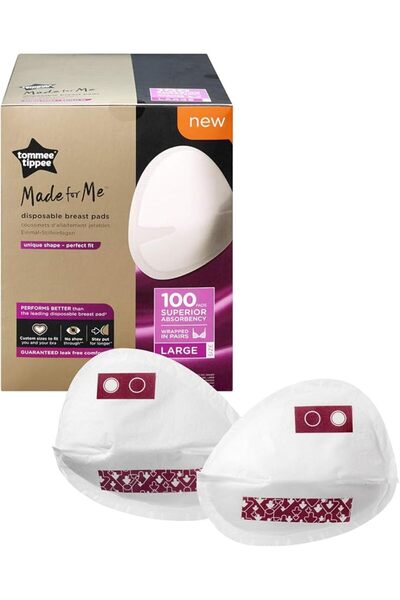 tommee tippee Made For Me Disposable Breast Pads 40pcs Wrapped In Pairs Small...