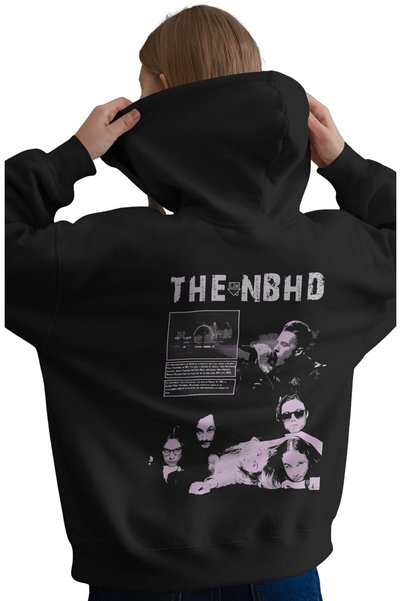 SEVBANO Φούτερ με κουκούλα The Neighbourhood Rock Metal Music Group, με στάμπ...