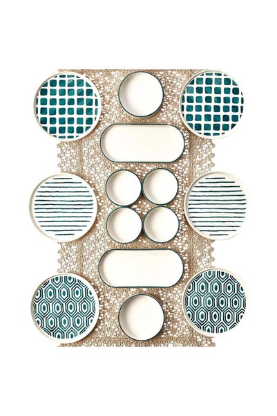 hermia Σετ κεραμικών σερβίτσιων φαγητού 14 τεμαχίων, Πολύχρωμο, 430KSV1385