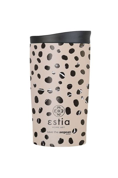 estia Θερμός Ποτήρι Save the Aegean Leopard 350ml, Γκριζοκαφέ (01-25663)