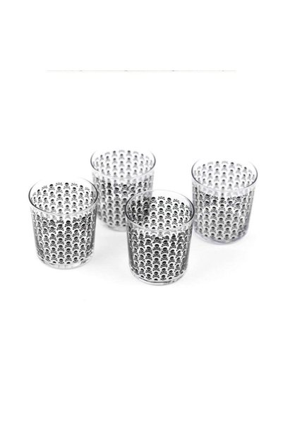 SCALPERS Κρυστάλλινα Ποτήρια Νερού για το Σπίτι, 345 ml, Σετ 4 τεμαχίων, Σχέδ...