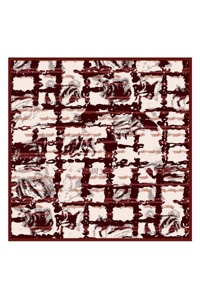 Pierre Cardin Burgundy 90X90 Silk Twill Scarf