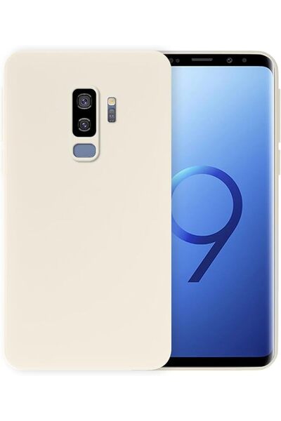 GENERAL غطاء هاتف سيليكون لسامسونج S9 بلس 4G، غلاف واقي، أبيض اللون