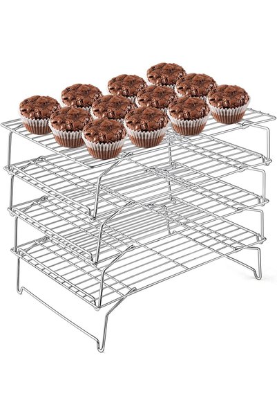 GENERAL E-far 4-Tier Stainless Steel Cooling Rack, 15”x10.1" for Cooking and ...
