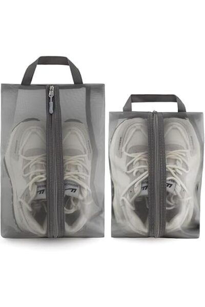 Bukela 2Pcs Travel Shoe Bags, Translucent Water Resistant Travel Shoe Storage...