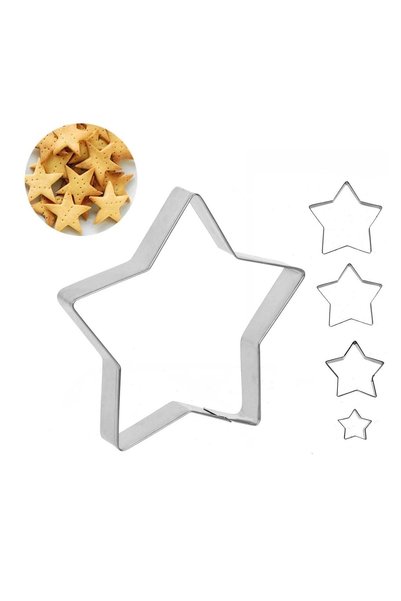 OEM Forme Metalice Stea de Crăciun 5 buc.. – pentru Biscuiți Festivi