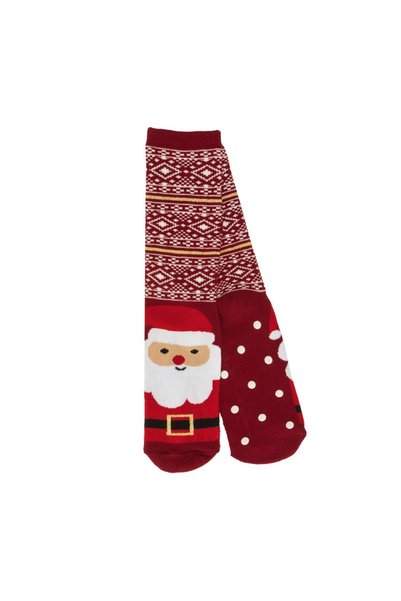 OEM Șosete de Iarna Bordo Jacquard Moș Crăciun Antiderapante pentru Femei (36...