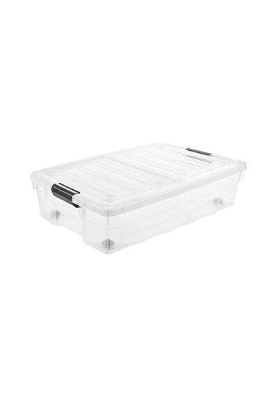 OEM Cutie de Depozitare din Plastic Transparent cu Capac 32L pentru Organizare