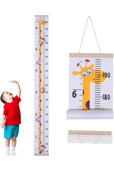 GENERAL Height Growth Chart, Wall Hanging Measuring Ruler for Kids, Removable...