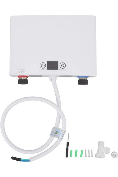 GLOGLOW Electric Tankless Water Heater, 220V Water Heater 5500W Mini Stainles...