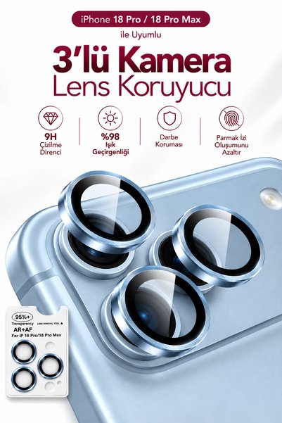 WANNA PROTECT iPhone 18 Pro / 18 Pro Max Compatible Triple Camera Lens Protec...