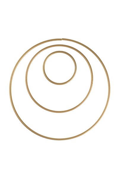 OEM Set Inele Decorative Metalice Aurii de Crăciun Ø5 cm Ø10 cm Ø15 cm – 3 bu...