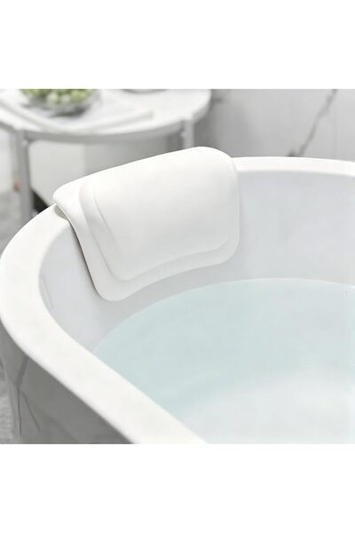 GENERAL Spa Bath Pillow with Suction, Non-Slip Soft and Waterproof Bathtub He...