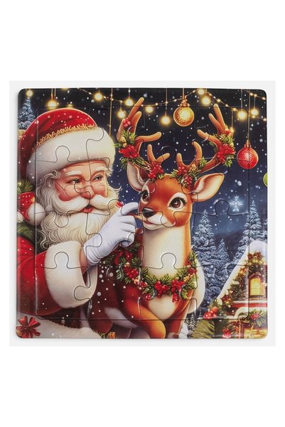 OEM PUZZLE CRA MINI CARTELA 16 buc. MOS de Crăciun – Atmosferă Festivă pentru...