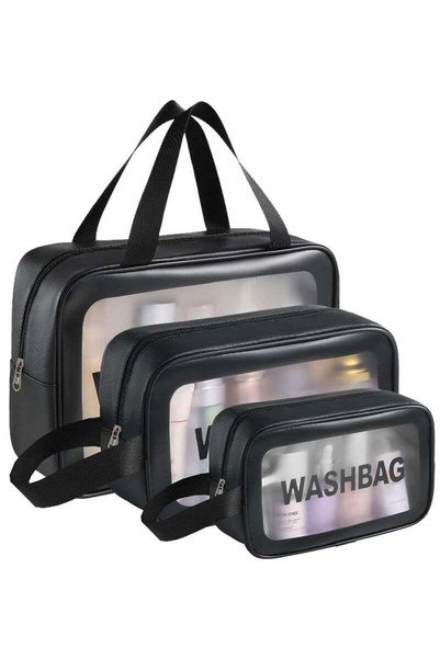 Arabest Cosmetic Bag,3 Pcs Toiletry Bag Makeup Bag Travel Bag Set for Toiletr...
