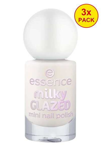 Essence 3x PACK Mini milky nail polish GLAZED 21, Essence, 5 ml