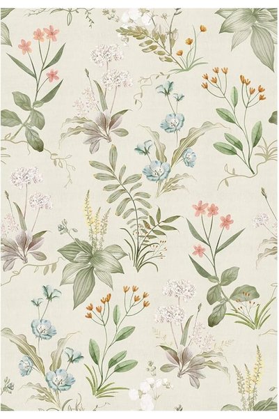 Yelajoy 2 Roll Floral Peel and Stick Wallpaper, Beige Floral Contact Paper, B...