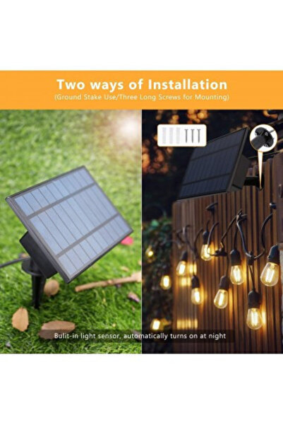 OEM Ghirlanda Luminoasa SOLARA, 10 Metri cu 10 becuri, Alb Cald, PREMIUM
