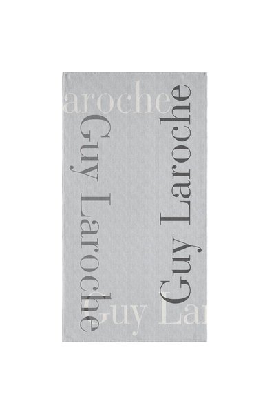 Guy Laroche Βελουτέ Τυπωμένη Πετσέτα Θαλάσσης 2501 04, Ανοιχτό Γκρι, 100 x 17...