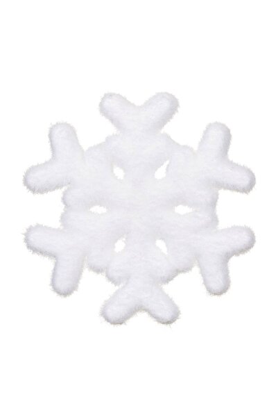 OEM Autocolant Decorativ de Crăciun Fulg 3D Alb cu Glitter 15x15 cm – Atmosfe...