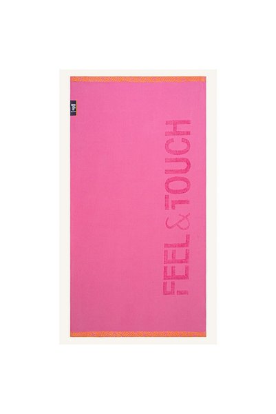 Feel & Touch Ηλιόλουστη Φούξια Βαμβακερή Πετσέτα Θαλάσσης Ζακάρ, 90 x 180 εκ.