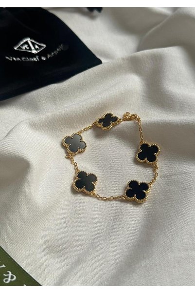 Generic Brand Elegant Design Black Wristband Bracelet - Gold Master Quality Without Brand Accessories