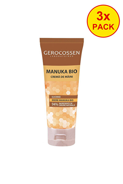 GEROCOSSEN 3 броя в опаковка Био крем за ръце Манука с мед от манука, масло о...