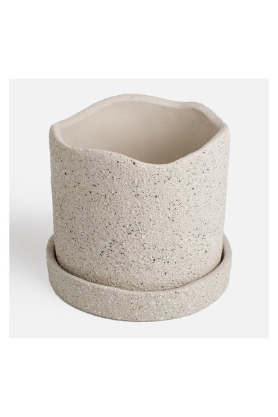 OEM Mască decorativă pentru ghiveci Ceramică cu Farfurie Ø12,6x10,9 cm - 0,6 L