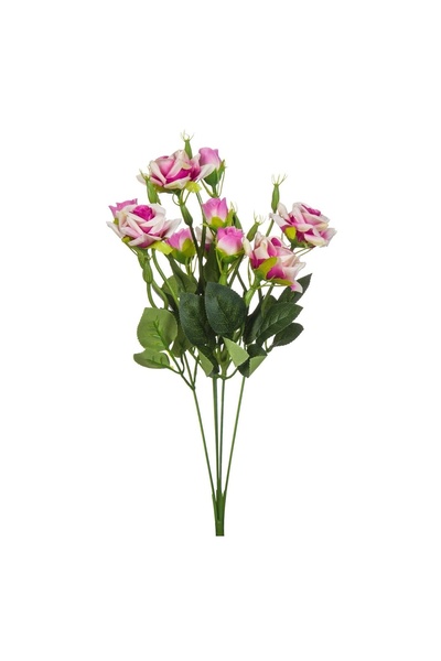 OEM Buchet Flori Artificiale cu Trandafiri Mov Crem 43 cm – Decor Realist pen...
