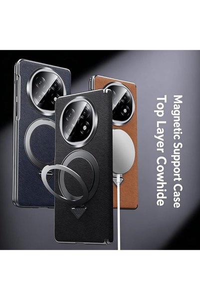 Generic حافظة لهاتف Honor Magic V3، مزودة بحامل دوار مدمج وحماية للكاميرا، مق...
