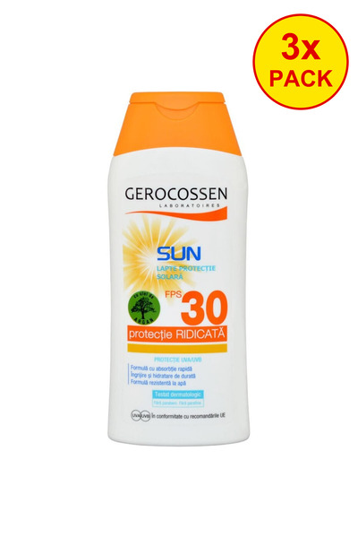 GEROCOSSEN Pachet de 3 Lapte de protecție solară SPF30, 200 ml