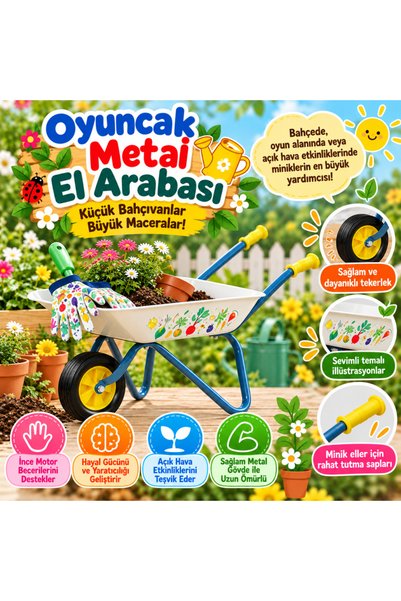 NW NessiWorld Oyuncak Metal El Arabası