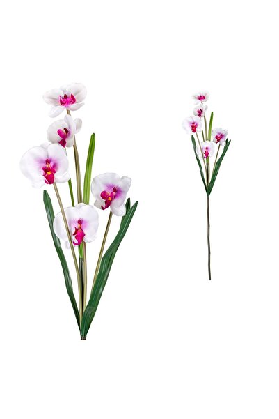 OEM Floare Artificială Orhidee Albă 100 cm – Decor Realist pentru Casă și Eve...