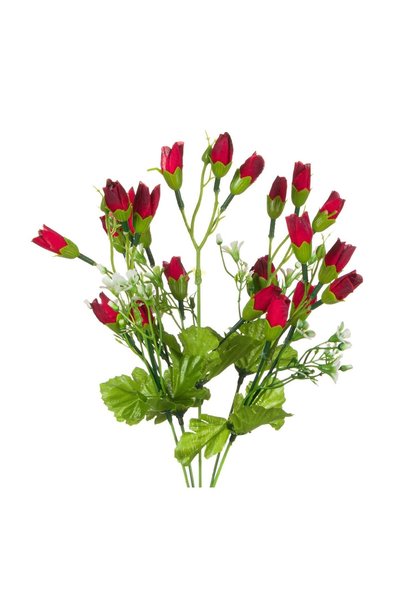 OEM Buchet Flori Artificiale cu Garoafe Roșii și Floricele Albe 35 cm – Decor...