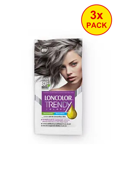 Loncolor Pachet de 3 vopsele de păr semipermanente fără amoniac, blond cenuși...