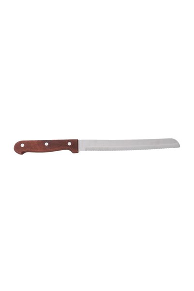 OEM Cuțit Zimțat Inox cu Mâner din Lemn, 32 cm, pentru Feliere