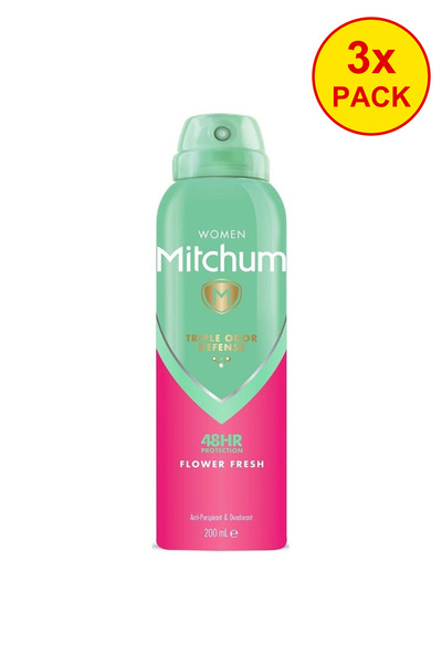 Mitchum 3x Πακέτο Αποσμητικό σπρέι Flower Fresh