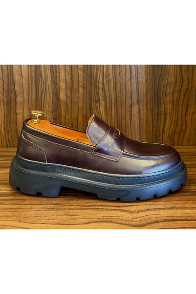 Caffcas Genuine Leather Antique Brown Handmade Casual Shoes Sofia