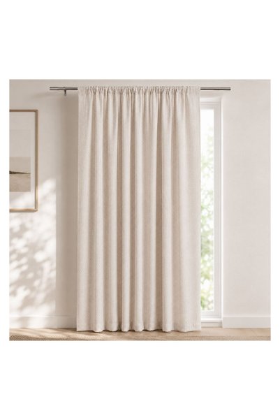 OEM Perdea Bej cu Rejansă 137x260 cm, Model Zig-Zag Tip Spic – Filtrare Medie...