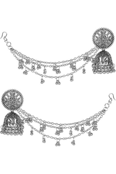 Efulgenz Oxidized Traditional Earrings for Women Jhumka Jhumki Dangle Earring...