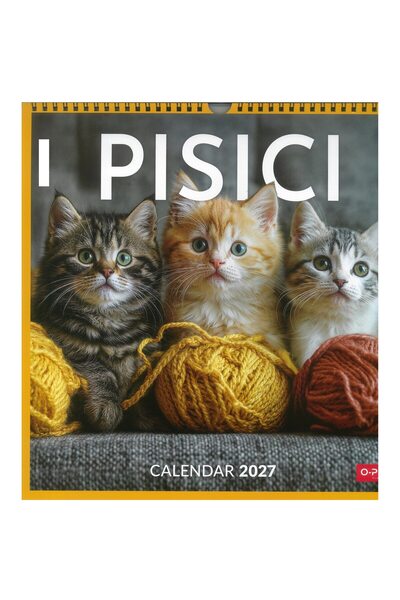 O-PRESS Calendar pisici 2027 patrat 300*300 , 8 file,