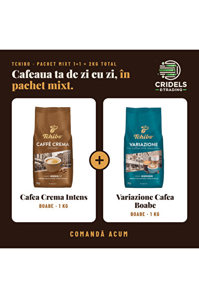 Tchibo Pachet Mixt Cafea Boabe – Caffè Crema Intense (1 kg) + Variazione (1 k...