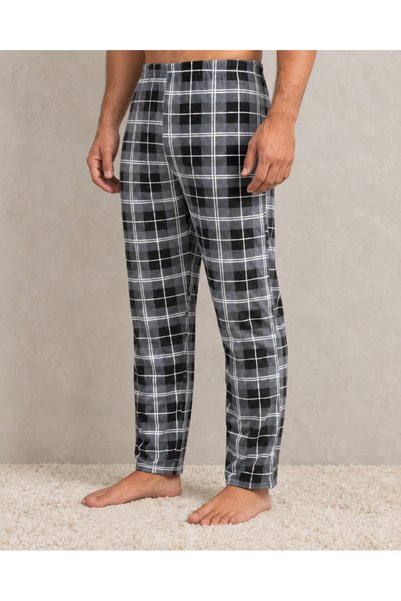 embody Pantaloni de pijama din bumbac pentru bărbați, mărimi mari, cu carouri...