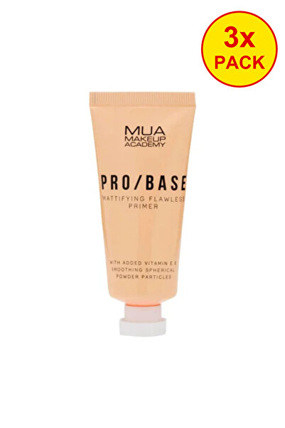 MUA Makeup Academy 3x PACK Pro Base Mattifying Flawless Primer