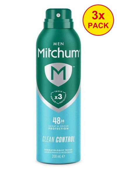 Mitchum Πακέτο 3x Ανδρικό Triple Odor Defense Προστασία 48ωρης Διάρκειας Αποσ...