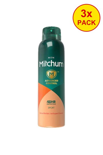 Mitchum Πακέτο 3 τεμαχίων Sport αντιιδρωτικό αποσμητικό σπρέι για άνδρες, 200 ml